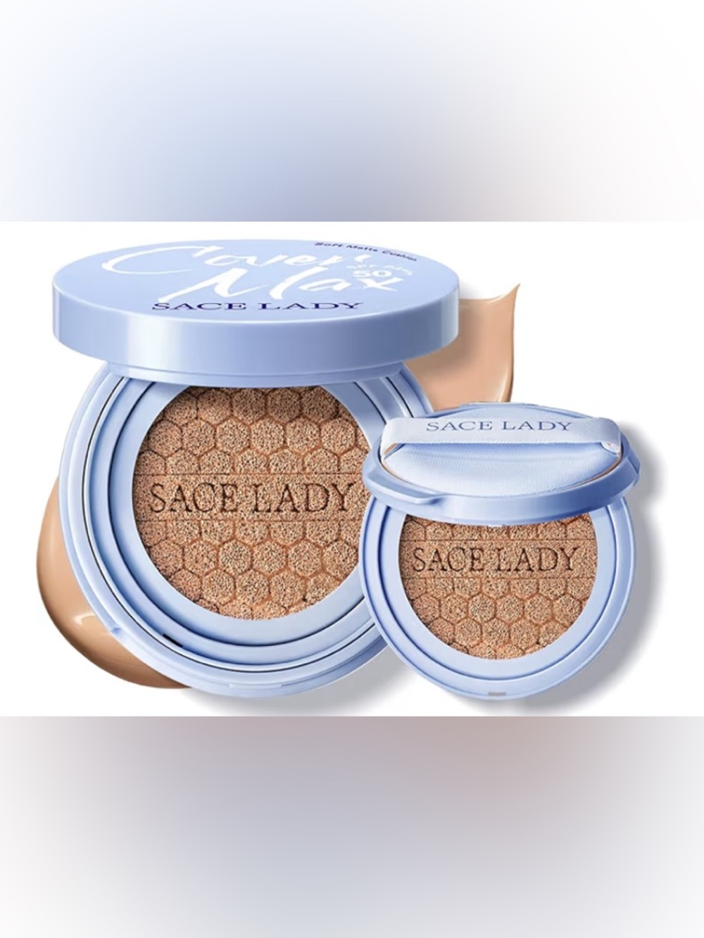 🆕 SACE LADY CoverMax Matte Cushion Foundation w/Refill | SPF 50+ | Natural Beige